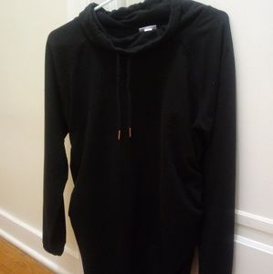 Cowl neck long sleeve maternity tee